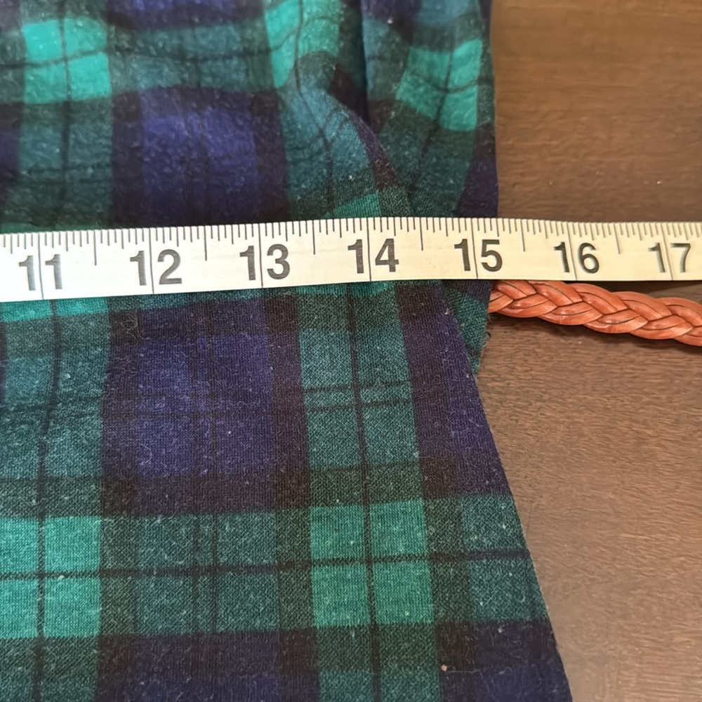 It Girl Green and Blue Plaid Shirt Dress with Belt - Picture 12 of 13